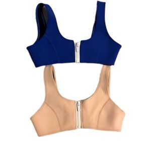 Hoaka Swimwear Blue and Blush Pink Tops Size Small